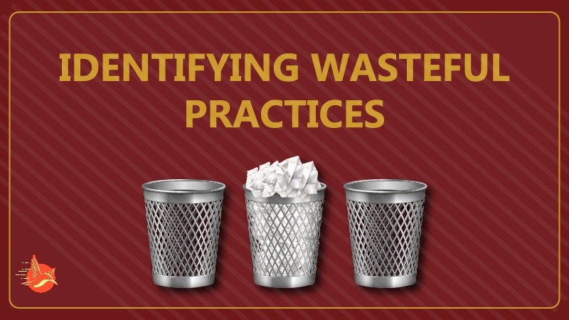 Three metal trash bins with one filled with crumpled paper, symbolizing wasteful practices in ad spending.