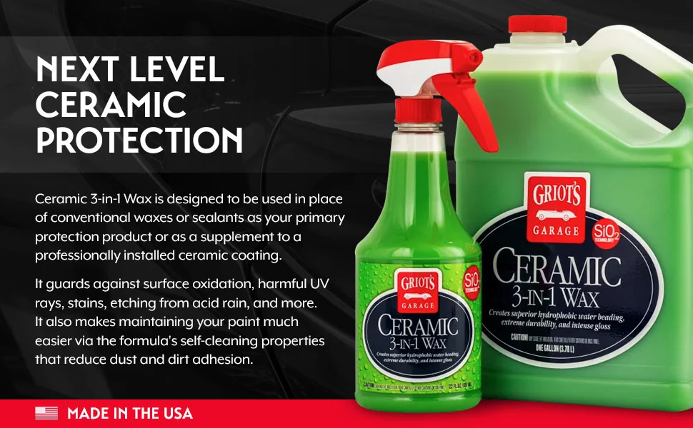 Griot's Garage Ceramic 3-in-1 Wax Amazon A+ content